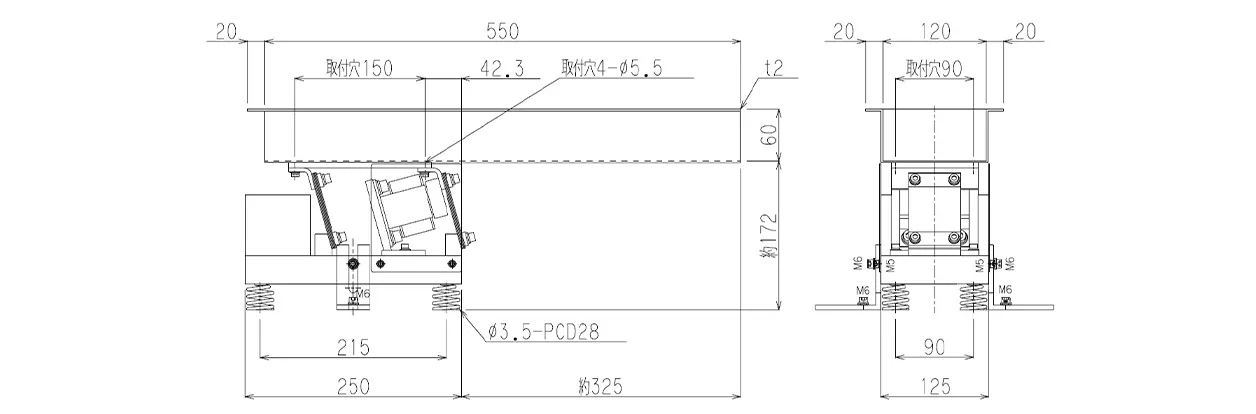 直進フィーダ NV-4の図面